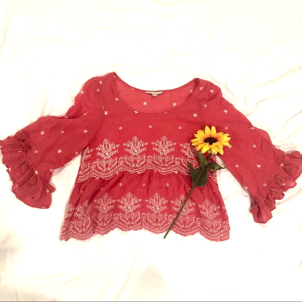 American Eagle Embroidered Blouse